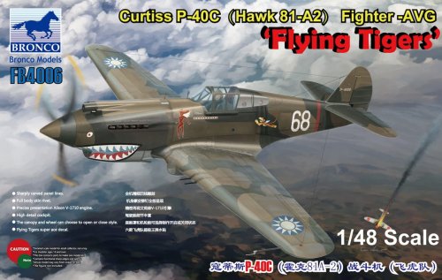 Przejdź do produktu BRONCO FB 4006 - 1:48 Curtiss P-40C (Hawk 81-A2) Flying Tigers
