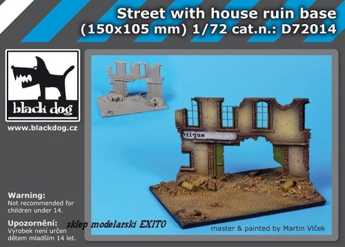 Przejdź do produktu BLACK DOG D72014 - 1:72 Street with house ruin base (150 x 105 mm)