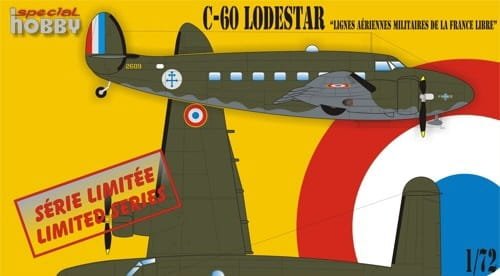 Przejdź do produktu SPECIAL HOBBY 72255 - 1:72 C-60 Lodestar - Lignes Aeriennes Militaires de la France