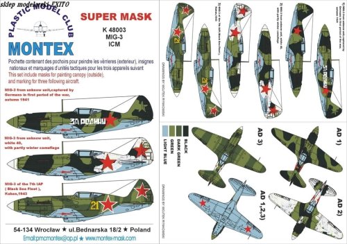Przejdź do produktu MONTEX K48003 - 1:48 MiG-3
