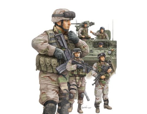 Przejdź do produktu TRUMPETER 00424 - 1:35 Modern U.S. Army Armor Crewman & Infantry