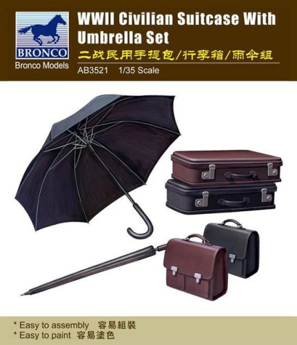 Przejdź do produktu BRONCO AB 3521 - 1:35 WWII Suitcase with Umbrella Set