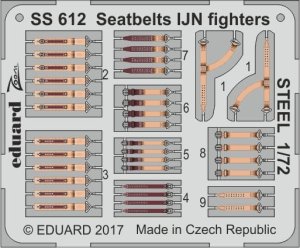EDUARD SS612 - 1:72 Seatbelts IJN fighters - Steel