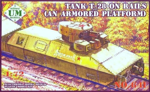 Przejdź do produktu UNIMODELS 641 - 1:72 T-28 tank on rails (an armored platform)