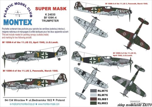 Przejdź do produktu MONTEX K24030 - 1:24 Messerschmitt Bf-109 K-4