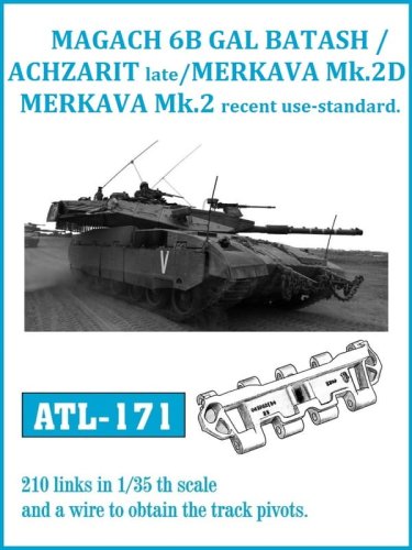 Przejdź do produktu Friulmodel ATL-171 - 1:35 Metalowe gąsienice Gal Batash / Achzarit Late / Merkava Mk.2D / Merkava Mk.3