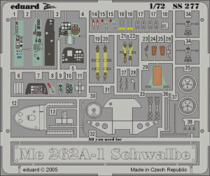 EDUARD SS277 - 1:72 Me 262A-1 Schwalbe