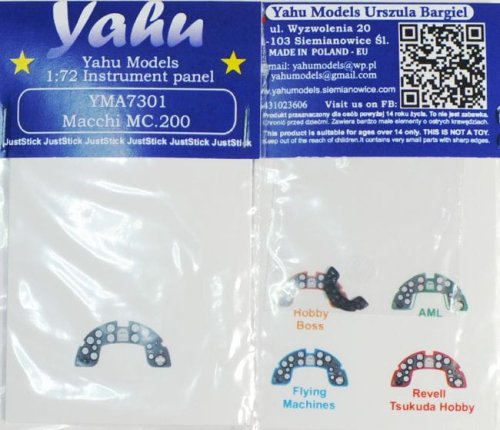 Przejdź do produktu YAHU YMA7301 - 1:72 Macchi MC.200 tablica przyrządów