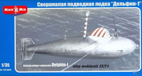 Przejdź do produktu MIKROMIR 35004 - 1:35 German midget submarine Delphin-I