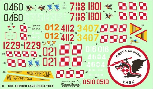 Przejdź do produktu MODELMAKER D48088 - 1:48 Archeo Lask colection (Lim-2, MiG-21PF/MF, MiG-23MF, MiG-29A, Iryda, PZL-130, TS-11 Iskra, Mi-2, Mi-24D, TS-8 Bies, Su-22M4)