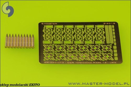 Przejdź do produktu MASTER SM-350-073 - 1:350 Amerykańska torpeda lotnicza Mark 13 22.4in z wózkami typ późny