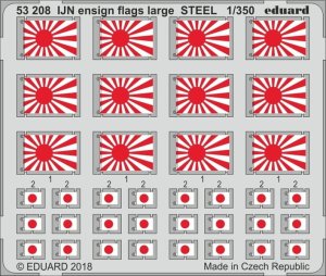 EDUARD 53208 - 1:350 IJN ensign flags large - Steel