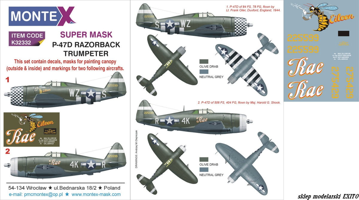 Przejdź do produktu MONTEX K32332 - 1:32 P-47D Razorback