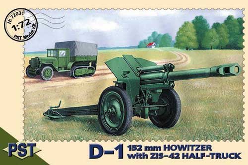 Przejdź do produktu PST 72031 - 1:72 D-1 152 mm Howitzer with ZIS-42 Half-Truck