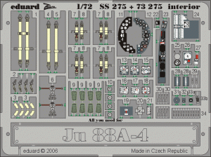 EDUARD SS275 - 1:72 Ju 88A-4 interior