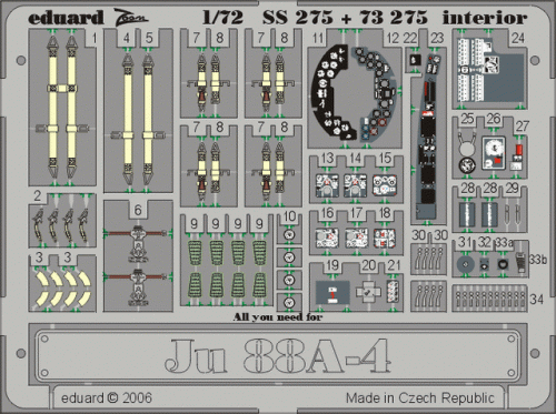 Przejdź do produktu EDUARD SS275 - 1:72 Ju 88A-4 interior