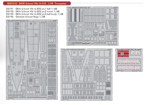 Przejdź do produktu EDUARD BIG5332 - 1:48 DKM U-boat VIIc U-552