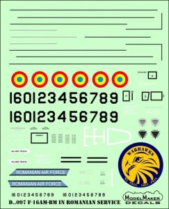 MODELMAKER D72097 - 1:72 F-16AM/BM in Romanian service