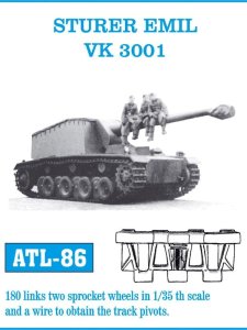 Friulmodel ATL-086 - 1:35 Metalowe gąsienice Sturer Emil / VK 3001