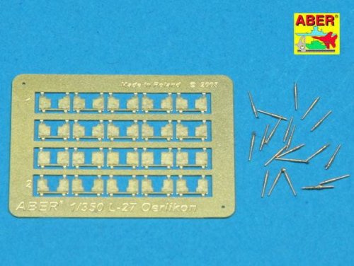 Przejdź do produktu ABER 1:350L-27  - 1:350 Set of 20 pcs 20 mm L/70 Oerlikon Mk.10 barrels for US Navy ships