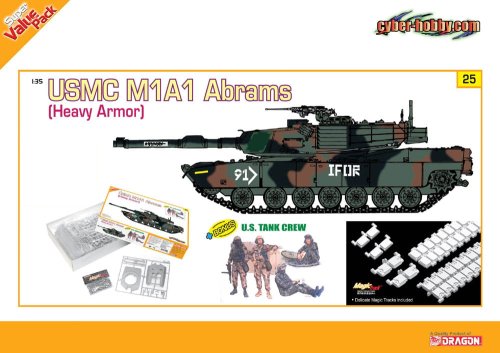 Przejdź do produktu CYBER HOBBY / DRAGON 9125 - 1:35 M1A1 Heavy Armor + Tank crew