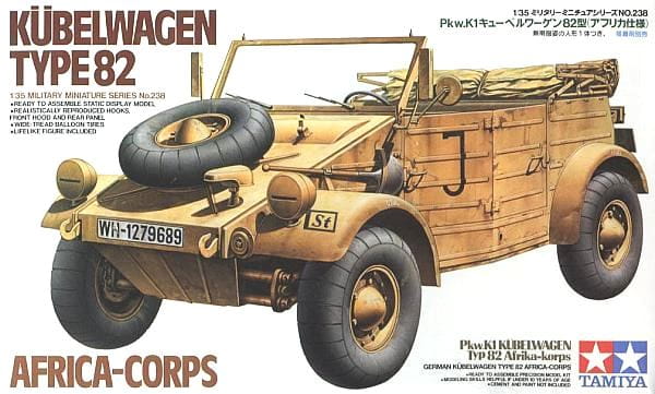 Przejdź do produktu TAMIYA 35238 - 1:35 Kubelwagen Type 82 Africa Corps