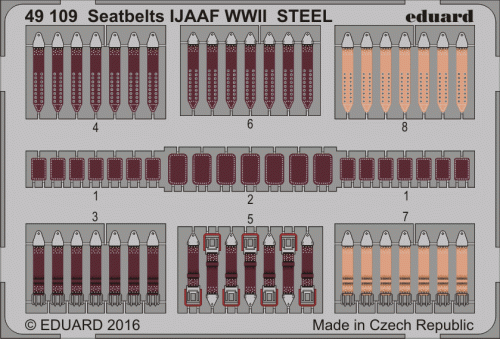 Przejdź do produktu EDUARD 49109 - 1:48 Seatbelts IJAAF WWII - Steel