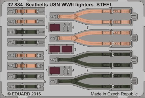 Przejdź do produktu EDUARD 32884 - 1:32 Seatbelts USN WWII fighters - Steel
