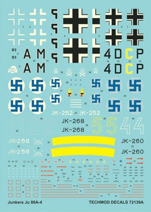 Przejdź do produktu TECHMOD 72139 - 1:72 Junkers Ju-88A-4
