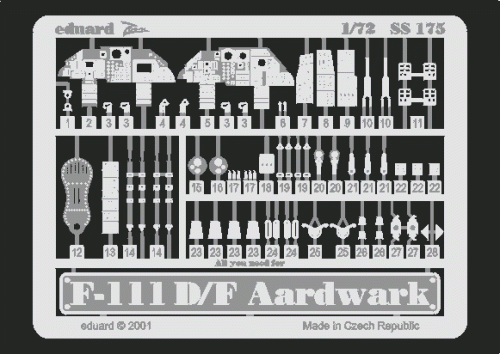 Przejdź do produktu EDUARD SS175 - 1:72 F-111D/F