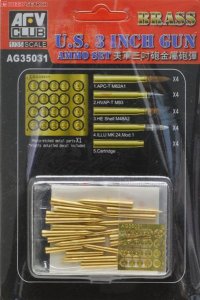 AFV CLUB AG 35031 - 1:35 US 3 inch gun Ammo set - Brass