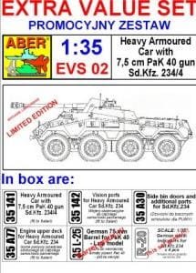 Przejdź do produktu ABER EVS02 - 1:35 Sd.Kfz.234/4 w/ 7,5cm PaK 40 Gun - Extra Value Set