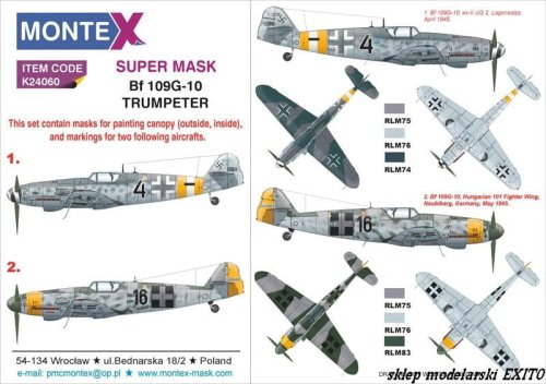 Przejdź do produktu MONTEX K24060 - 1:24 Messerschmitt Bf-109G-10