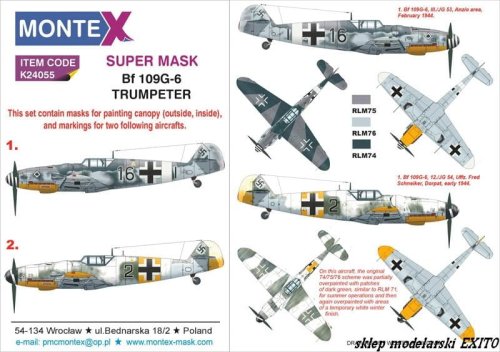 Przejdź do produktu MONTEX K24055 - 1:24 Messerschmitt Bf-109G-6