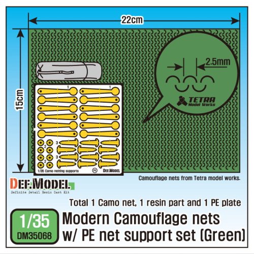 Przejdź do produktu DEF MODEL DM35068 - 1:35 Modern Camouflage nets w/ PE net suppport set (Green)