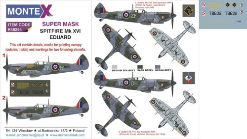 Przejdź do produktu MONTEX K48254 - 1:48 Spitfire Mk.XVI