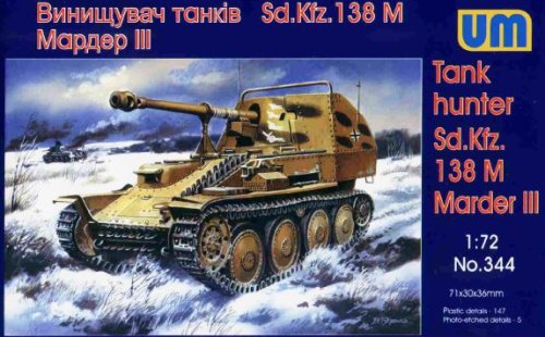 Przejdź do produktu UNIMODELS 344 - 1:72 Tank hunter Sd.Kfz.138M Marder III