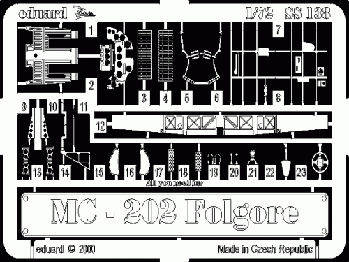 Przejdź do produktu EDUARD SS138 - 1:72 MC 202 Folgore