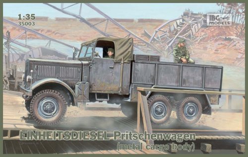 Przejdź do produktu IBG 35003 - 1:35 Einheitsdiesel Pritschenwagen (metal cargo body)