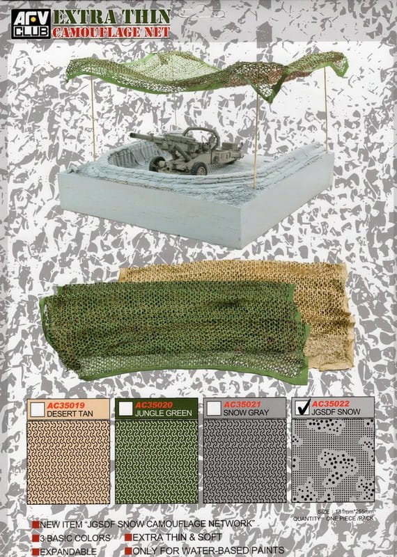 Przejdź do produktu AFV CLUB AC 35022 - 1:35 Camouflage net - JGSF Snow