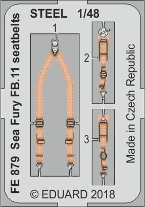 Przejdź do produktu EDUARD FE879 - 1:48 Sea Fury FB.11 seatbelts - Steel