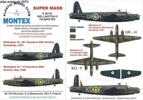 Przejdź do produktu MONTEX K48130 - 1:48 Wellington Mk.I C