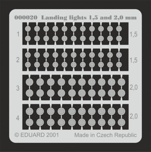 Przejdź do produktu EDUARD 00020 - Landing lights 1,5 and 2mm