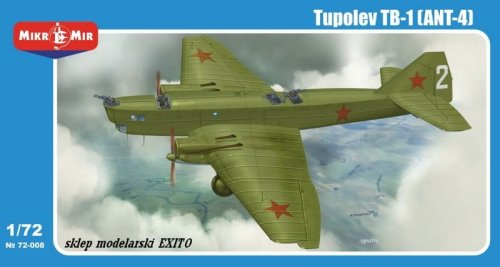 Przejdź do produktu MIKROMIR 72008 - 1:72 Tupolev TB-1 ( ANT-4 )