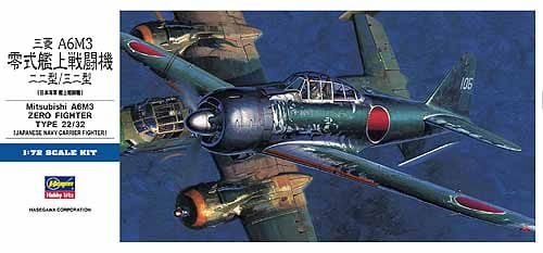 Przejdź do produktu HASEGAWA D26 - 1:72 Mitsubishi A6M3 Zero Type 22/32