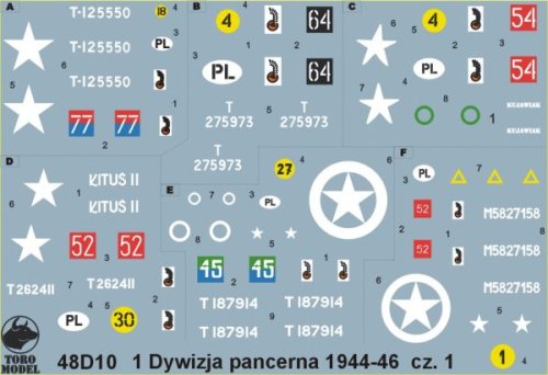 Przejdź do produktu TORO MODEL 48D10 - 1:48 1 Dywizja Pancerna 1944-46 cz.1