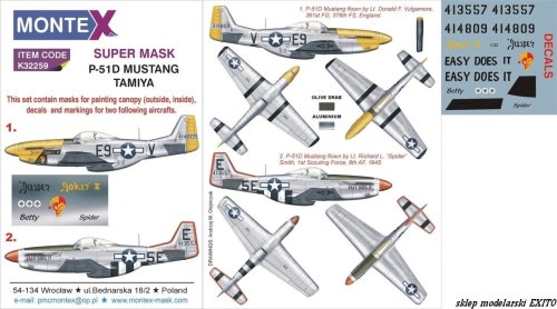 Przejdź do produktu MONTEX K32259 - 1:32 P-51D Mustang