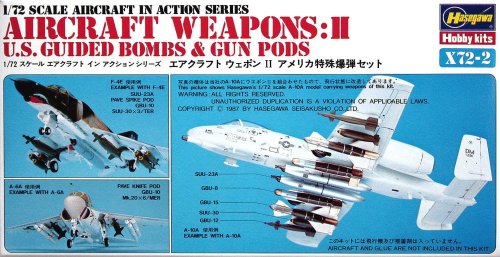 Przejdź do produktu HASEGAWA X7202 - 1:72 U.S.Aircraft Weapons II - Guided Bombs &  Gun Pods