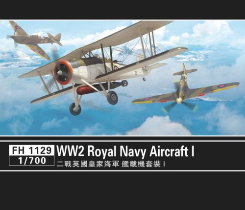 Przejdź do produktu FLYHAWK 1129 - 1:700 WW2 Royal Navy Aircraft I - Fulmar, Swordfish, Hurricane