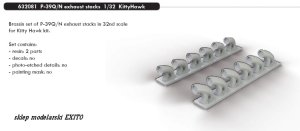 EDUARD 632081 - 1:32 P-39Q/N exhaust stacks